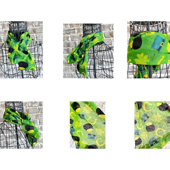 Retro Infinity St Patrick's Scarf Pot of Gold Parade Irish Party 34 L x … - Picture 3 of 12